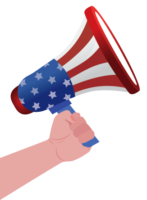 Vector image of a patriotic horn